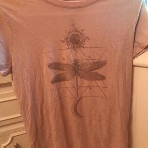 Baby pink graphic T-shirt